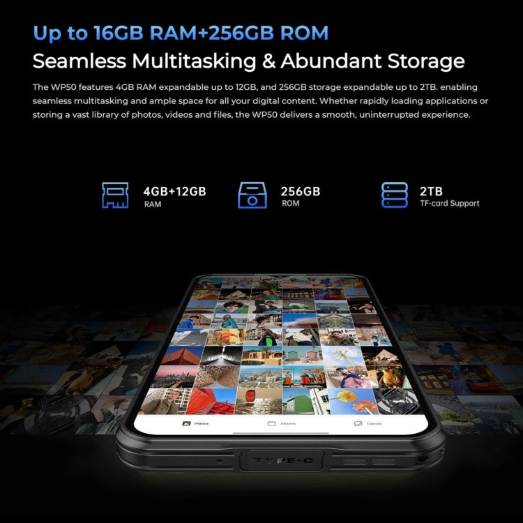 Oukitel WP50 5G Rugged Phone, 4GB+256GB, 6.6 inch Android 14.0 MediaTek Dimensity 6100+ Octa-core 3.0GHz, NFC, OTG, Network: 5G Oukitel WP50 5G Rugged Phone, 4GB+256GB, 6.6 inch Android 14.0 MediaTek Dimensity 6100+ Octa-core 3.0GHz, NFC, OTG, Network: 5G